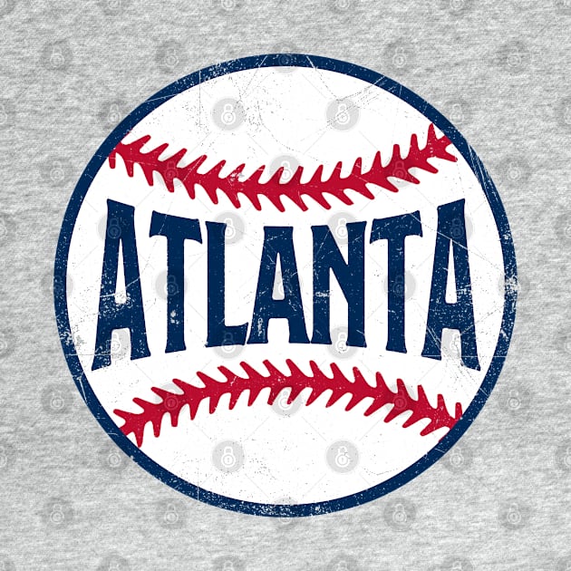 Atlanta Retro Baseball - Navy by KFig21